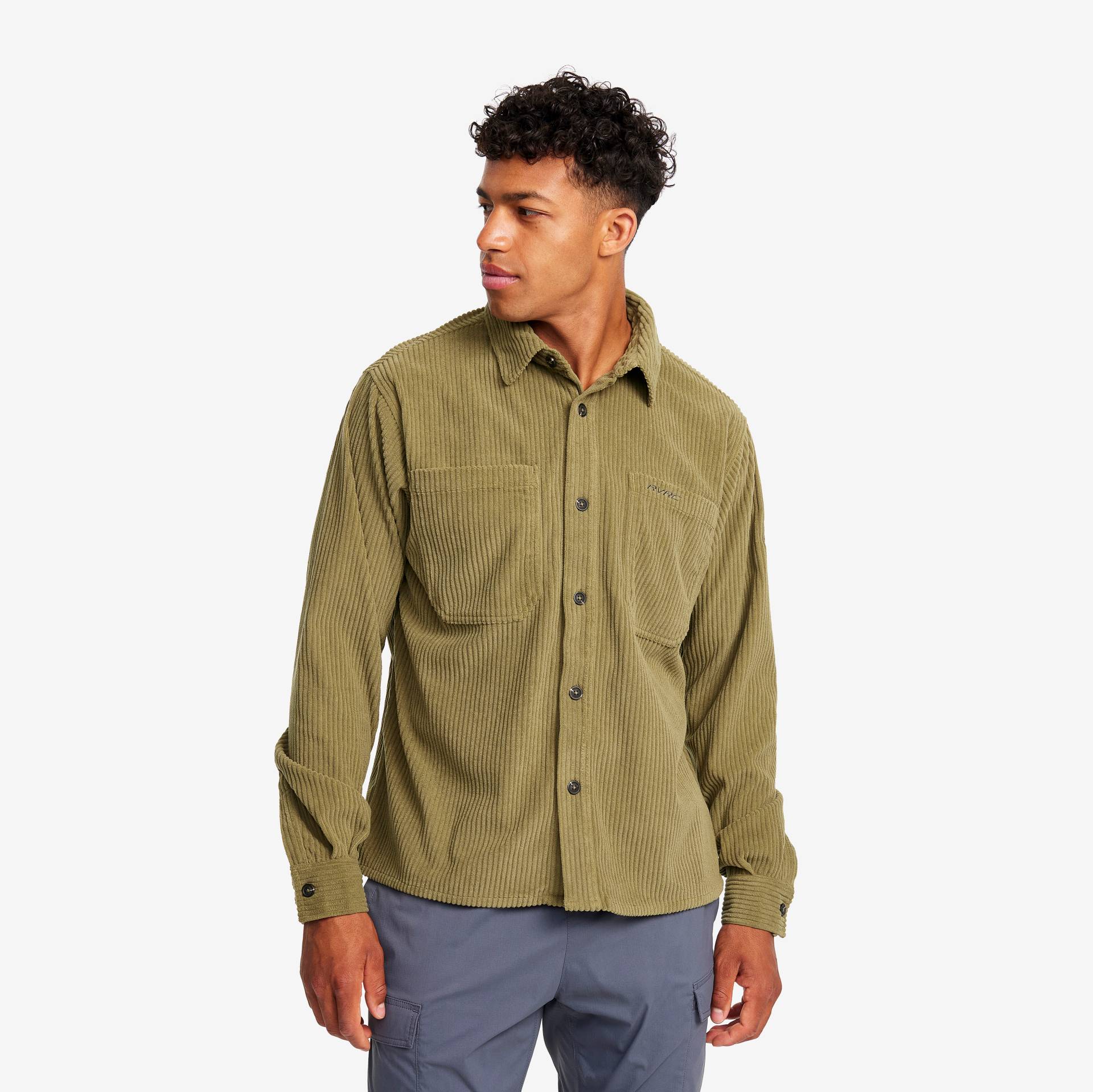 Cord Shirt Herren Martini Olive, Größe:3XL - Herren > Oberteile > Hemden & Langarmshirts von RevolutionRace