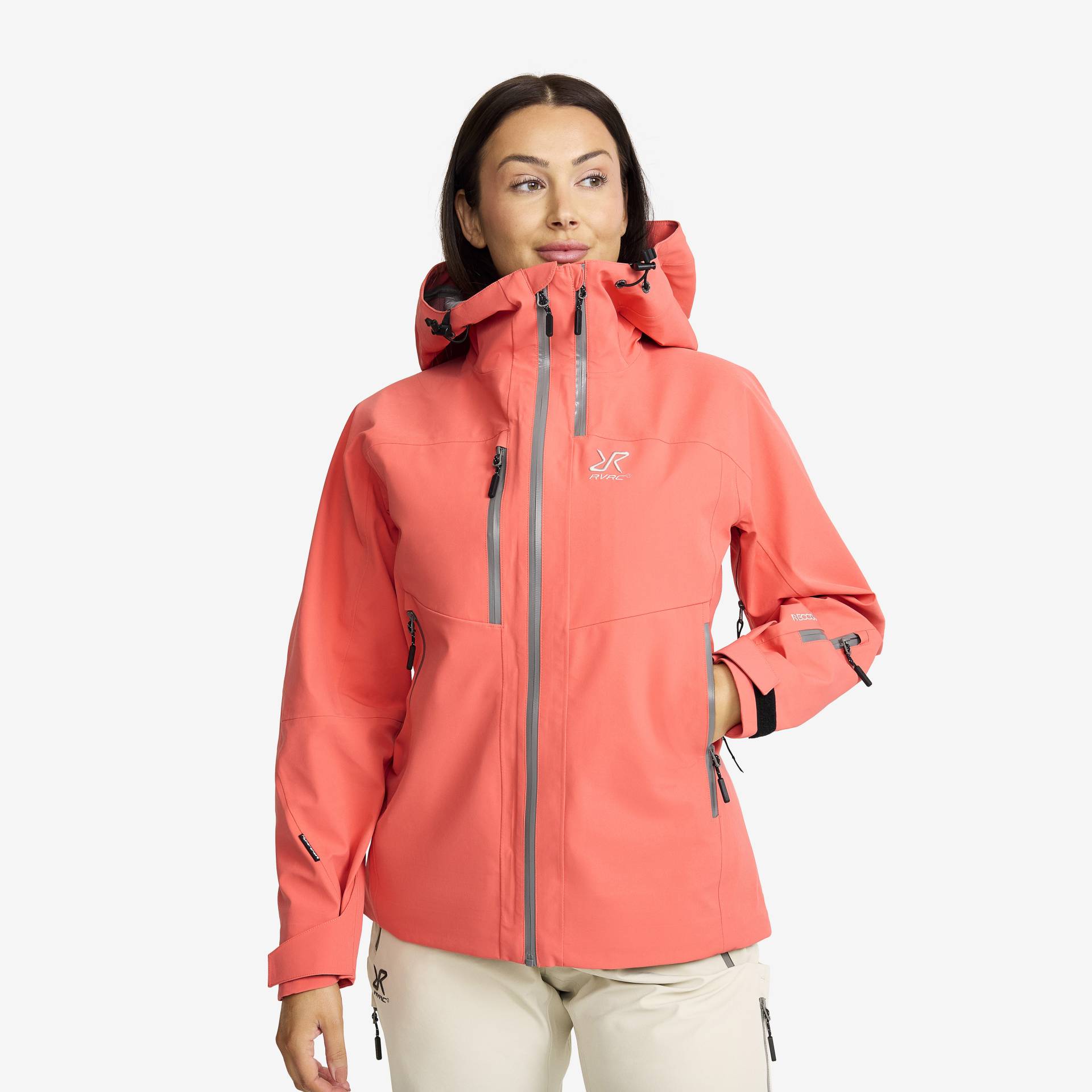 Cyclone 3L Shell Jacket Damen Porcelain Rose, Größe:L - Outdoorjacke, Regenjacke & Softshelljacke von RevolutionRace