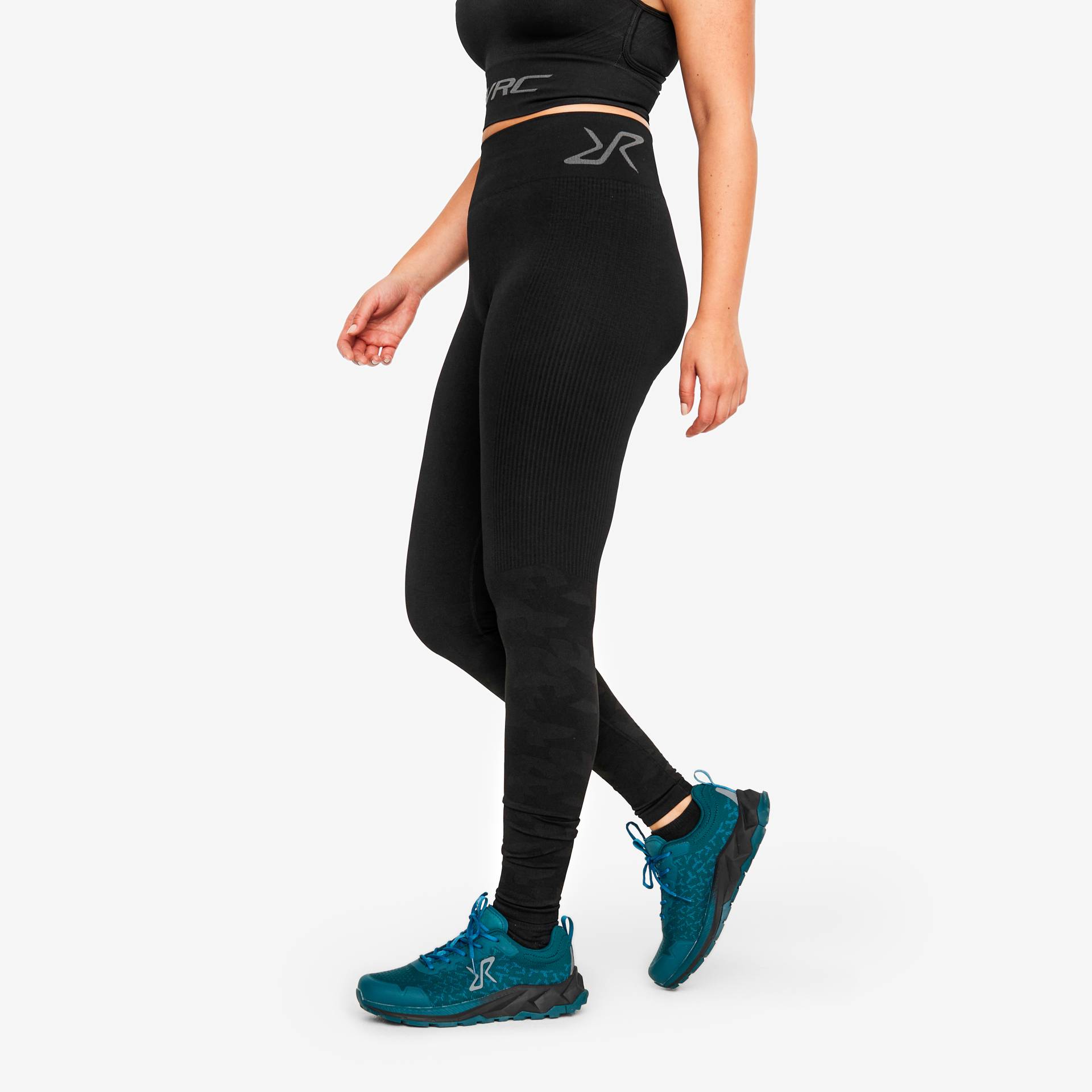 Descent Seamless Tights Damen Jetblack, Größe:S-M - Outdoor Tights von RevolutionRace