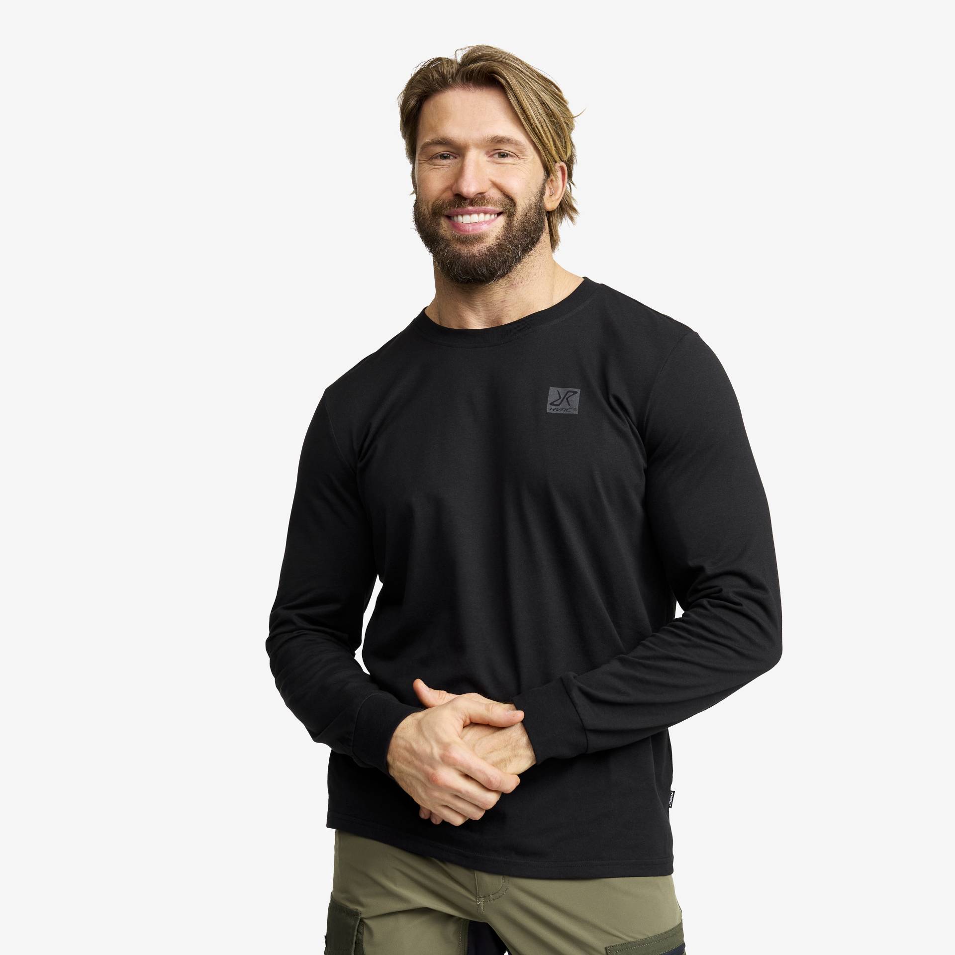 Easy Long-sleeved T-shirt Herren Black, Größe:XL - Bekleidung > Oberteile > Hemden & Langarmshirts von RevolutionRace