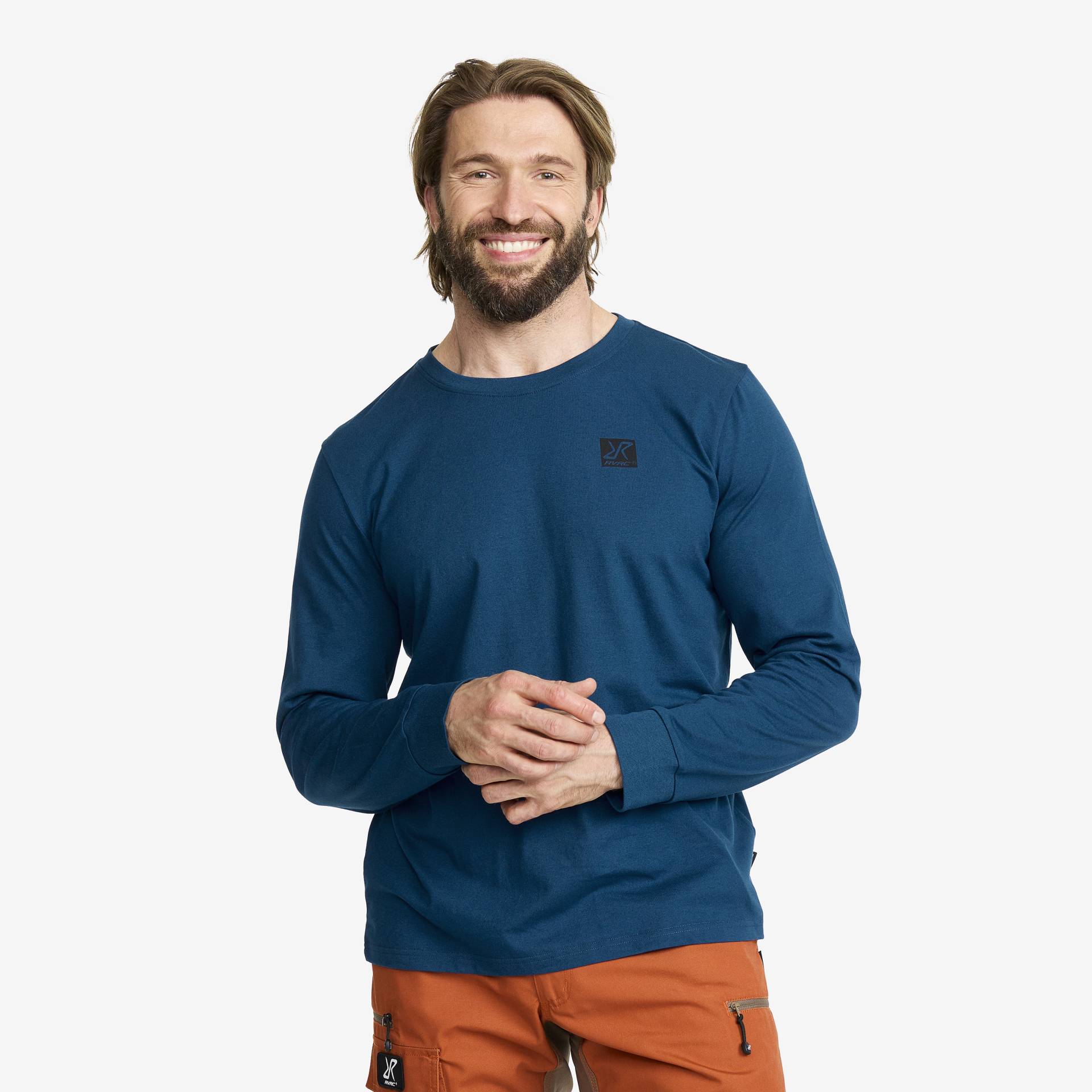 Easy Long-sleeved T-shirt Herren Blue Opal, Größe:M - Bekleidung > Oberteile > Hemden & Langarmshirts von RevolutionRace