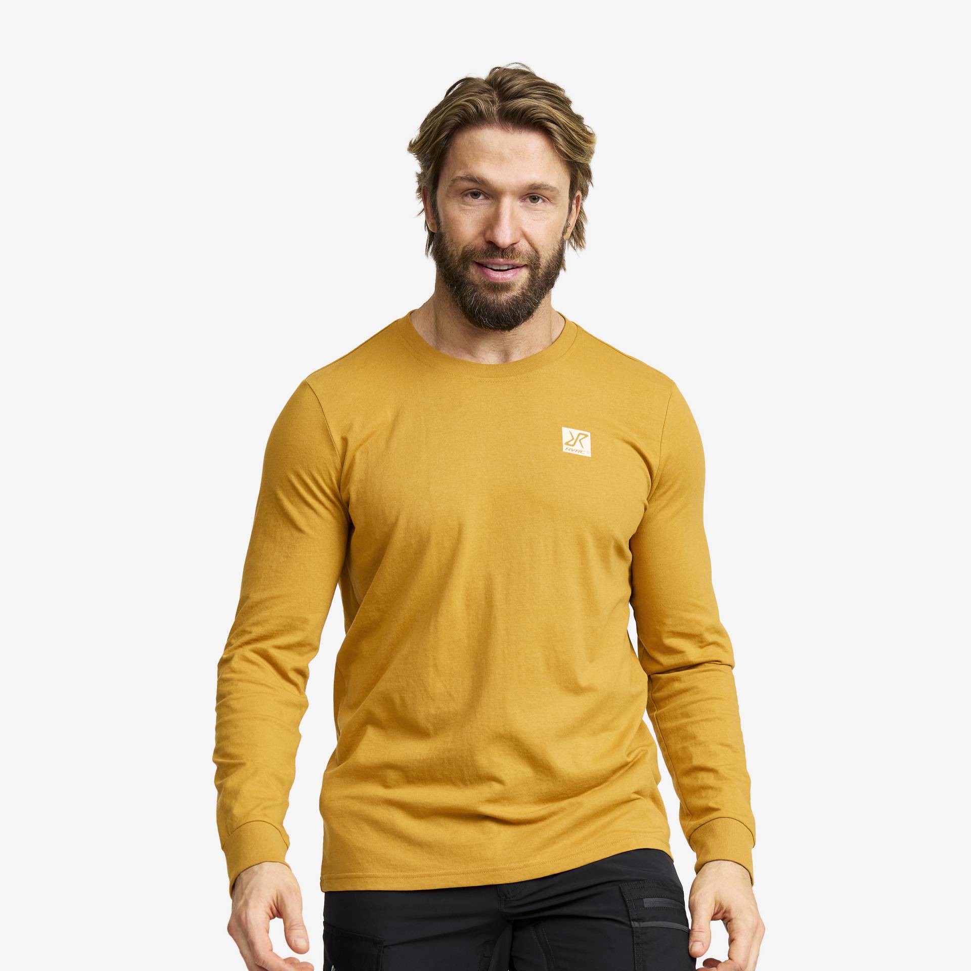 Easy Long-sleeved T-shirt Herren Harvest Gold, Größe:4XL - Bekleidung > Oberteile > Hemden & Langarmshirts von RevolutionRace