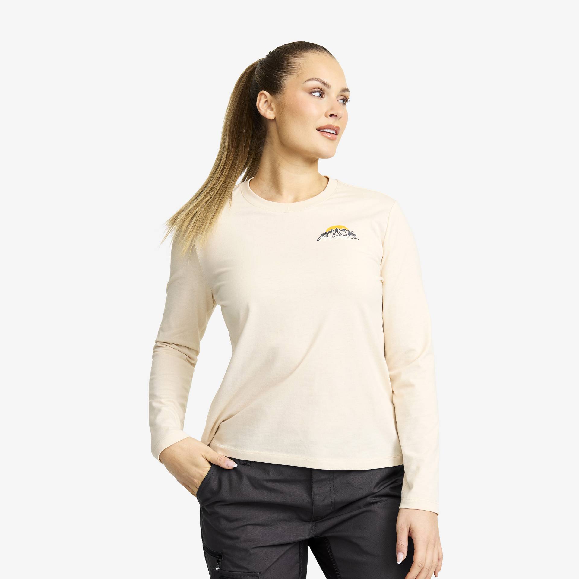 Easy Mountain Long-sleeved T-shirt Damen Oatmeal, Größe:S - Damen > Oberteile > Hemdblusen & Langarmshirts von RevolutionRace