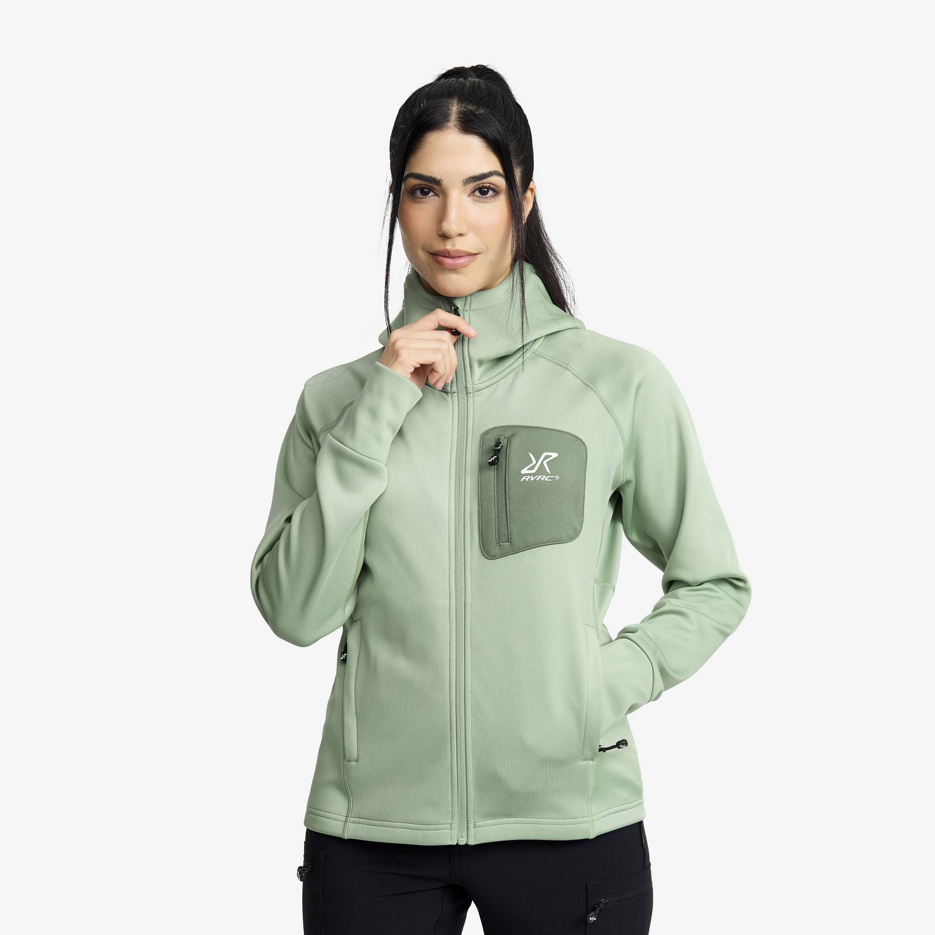Evolution Stretch Fleece Hoodie Damen Iceberg Green, Größe:XL - Damen > Oberteile > Hoodies Evolution Stretch Fleece Hoodie Damen Iceberg Green, Größe:XL - Damen > Oberteile > Hoodies von RevolutionRace