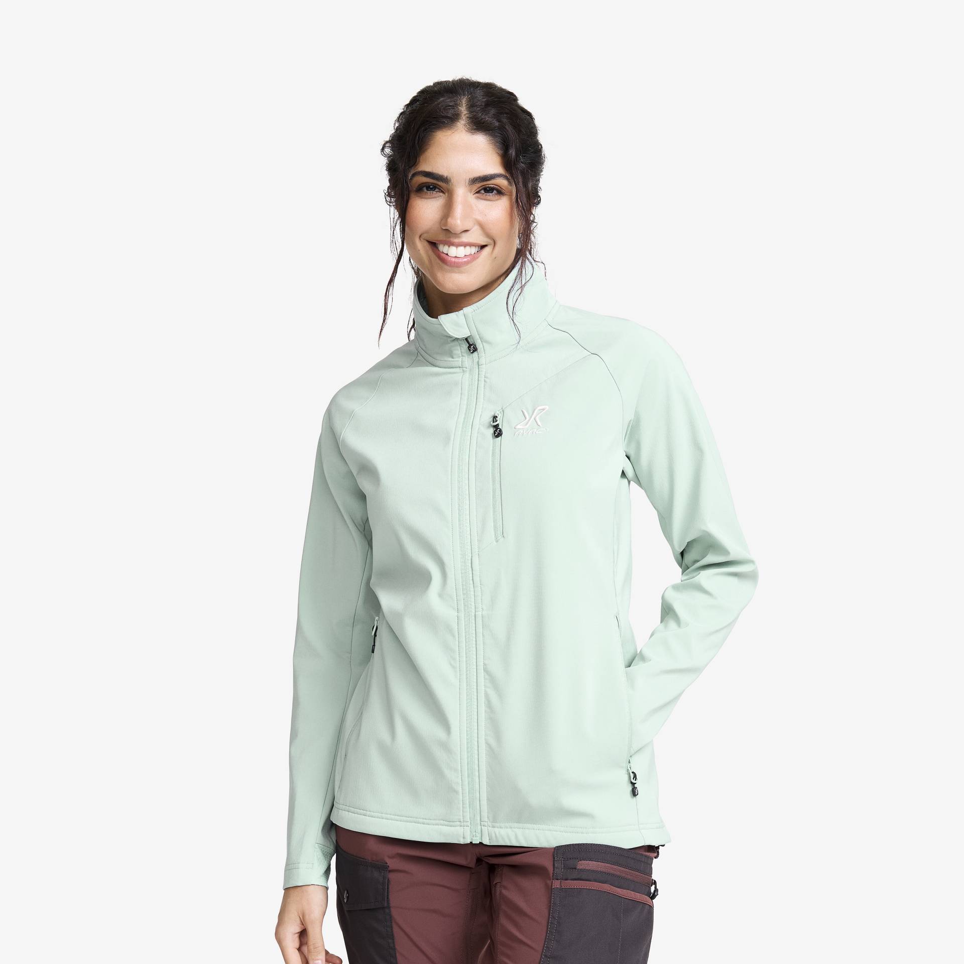 Exciter Light Softshell Jacket Damen Gray Mist, Größe:2XL - Damen > Jacken > Softshelljacken von RevolutionRace