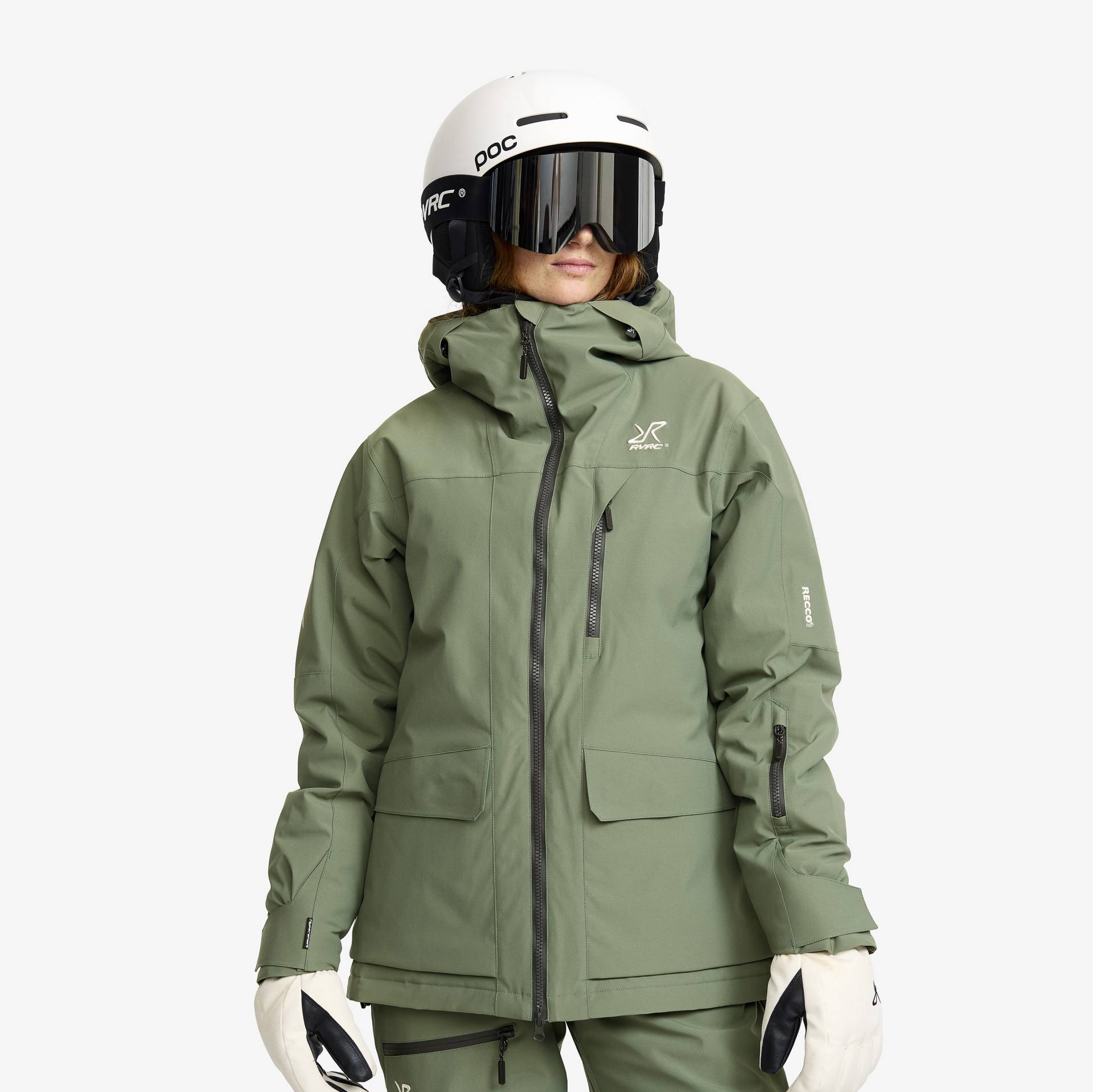 Halo 2L Insulated Ski Jacket Damen Dusty Green, Größe:S - Skijacken von RevolutionRace