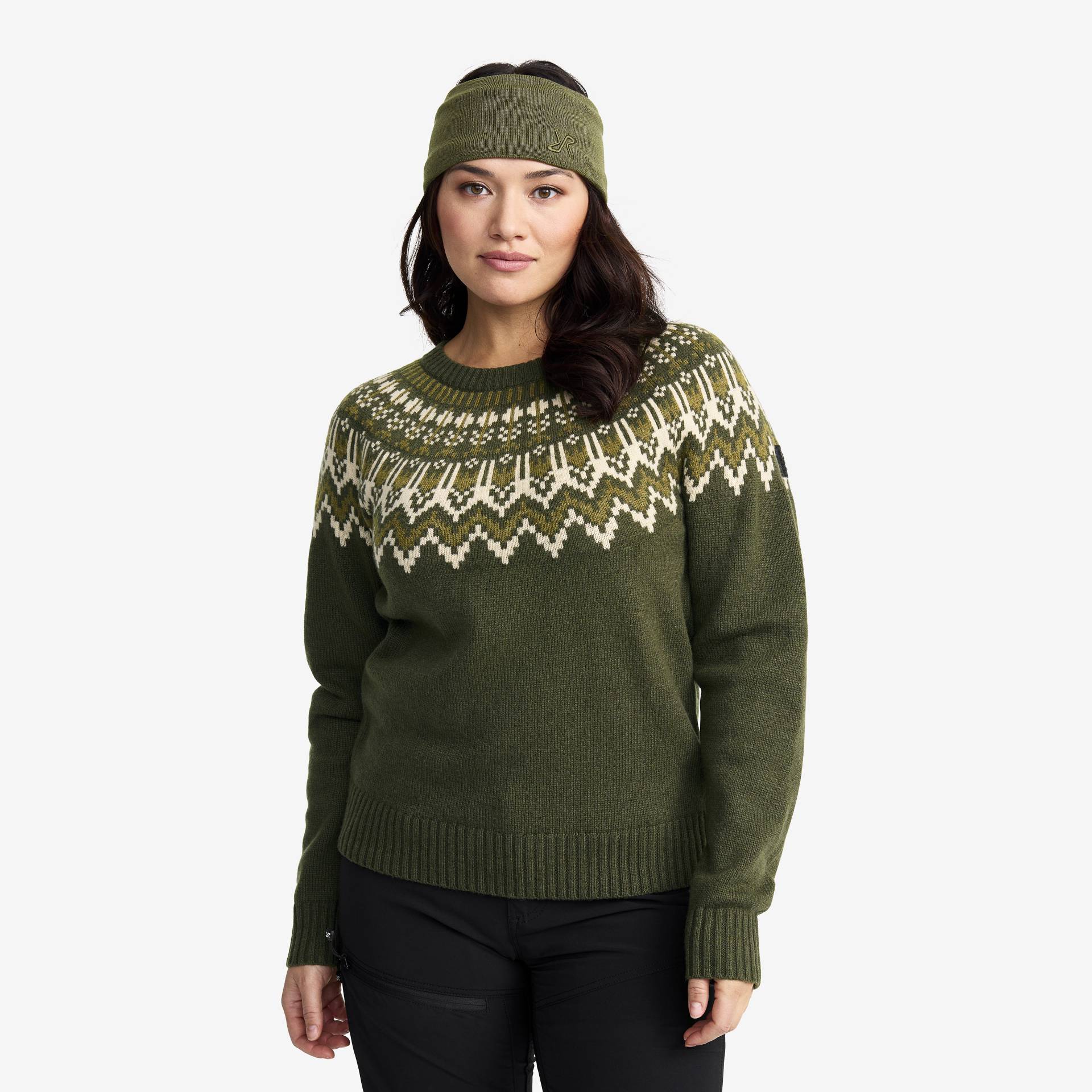 Heavy Knit Sweater Damen Forest Night, Größe:2XL - Damen > Oberteile > Hemdblusen & Langarmshirts von RevolutionRace