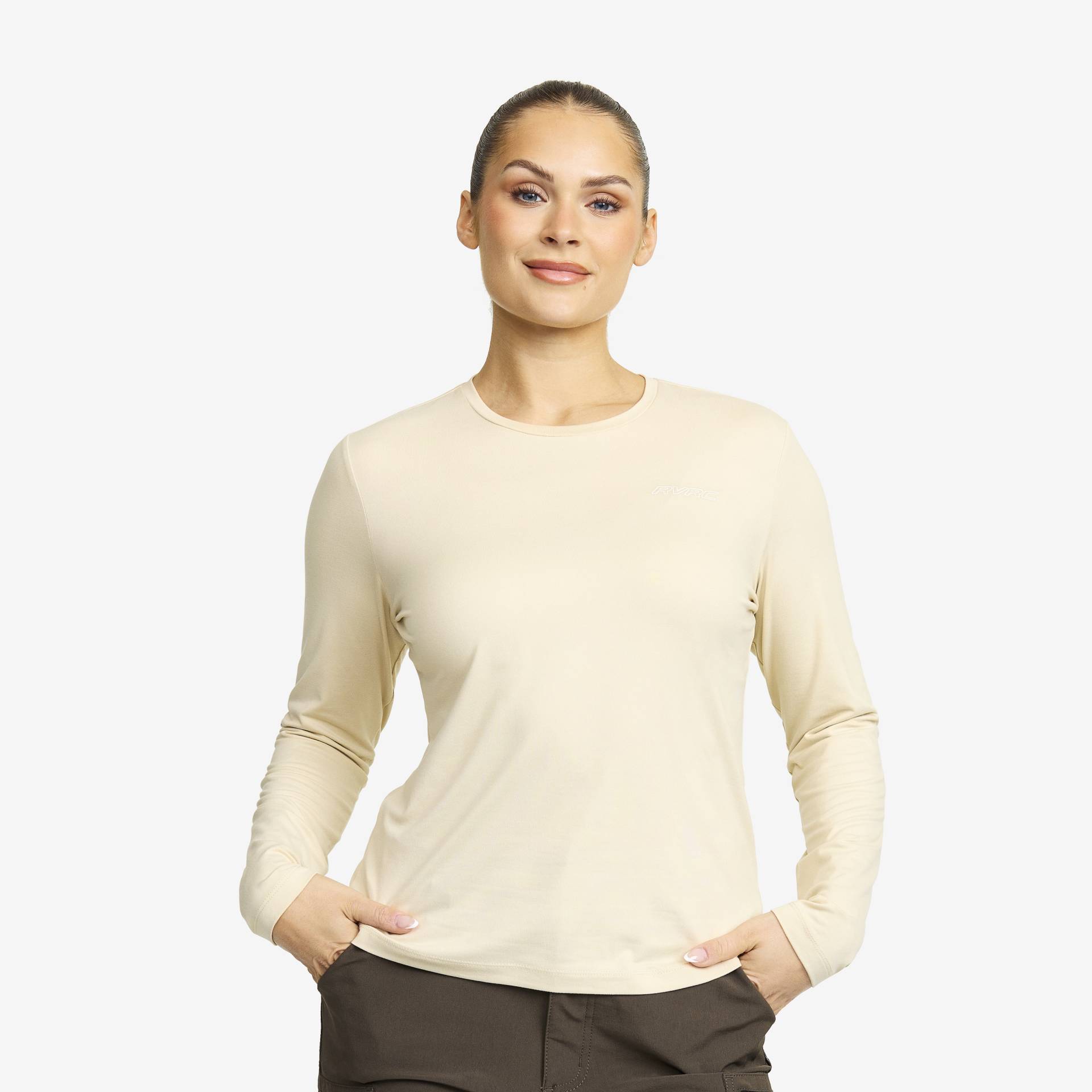 Mission Long-sleeved T-shirt Damen Oatmeal, Größe:L - Damen > Oberteile > Hemdblusen & Langarmshirts von RevolutionRace