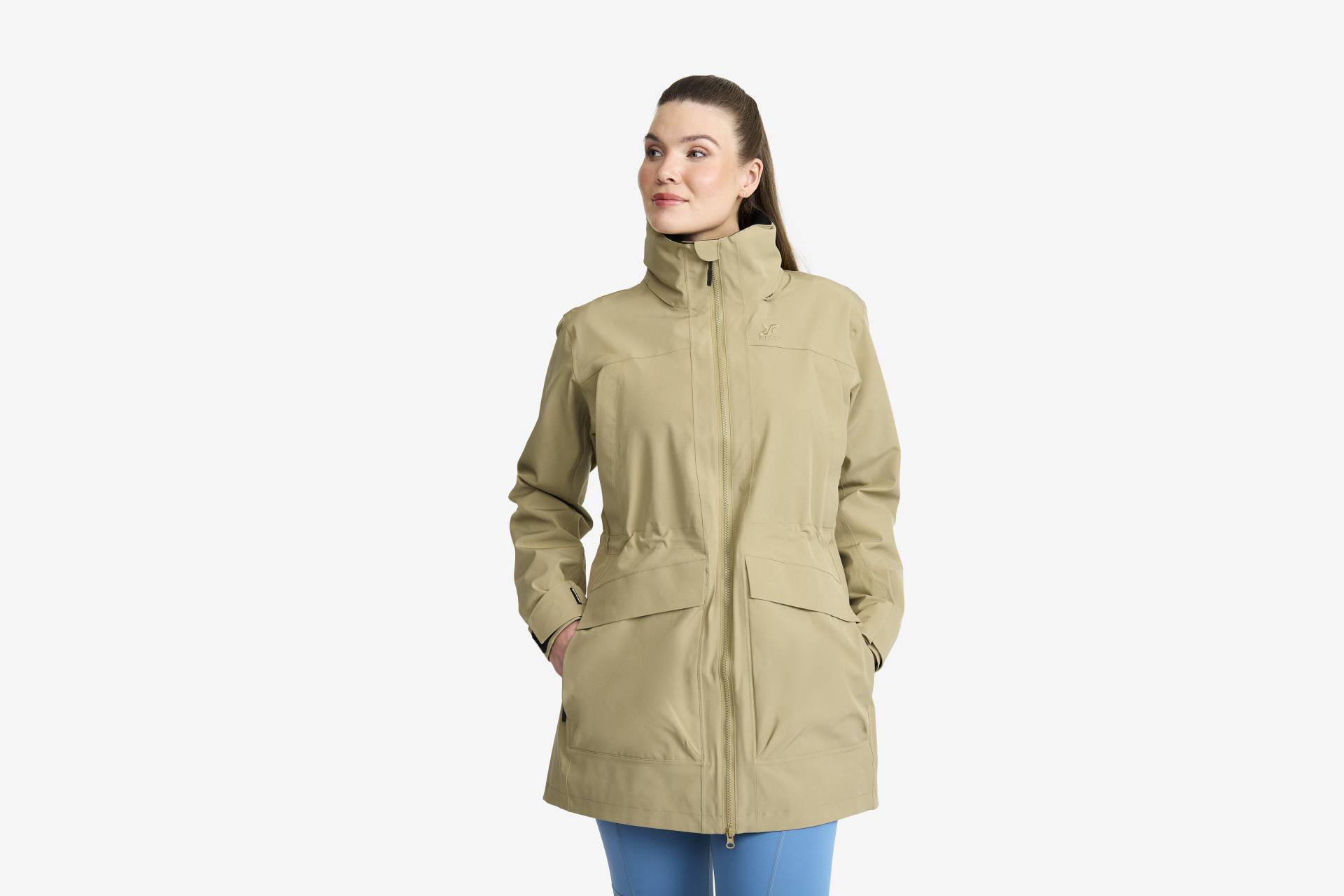 Nevis 2L Parka Damen Khaki, Größe:XL - Outdoorjacke, Regenjacke & Softshelljacke von RevolutionRace