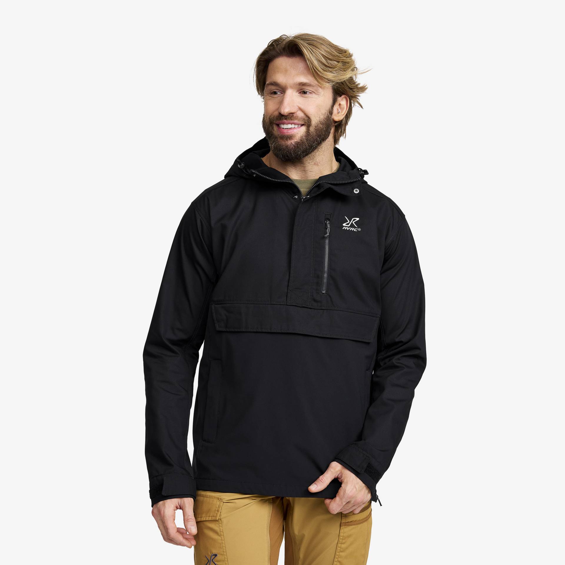 Rambler Lightweight Anorak Herren Black, Größe:XS - Outdoorjacke, Regenjacke & Softshelljacke von RevolutionRace