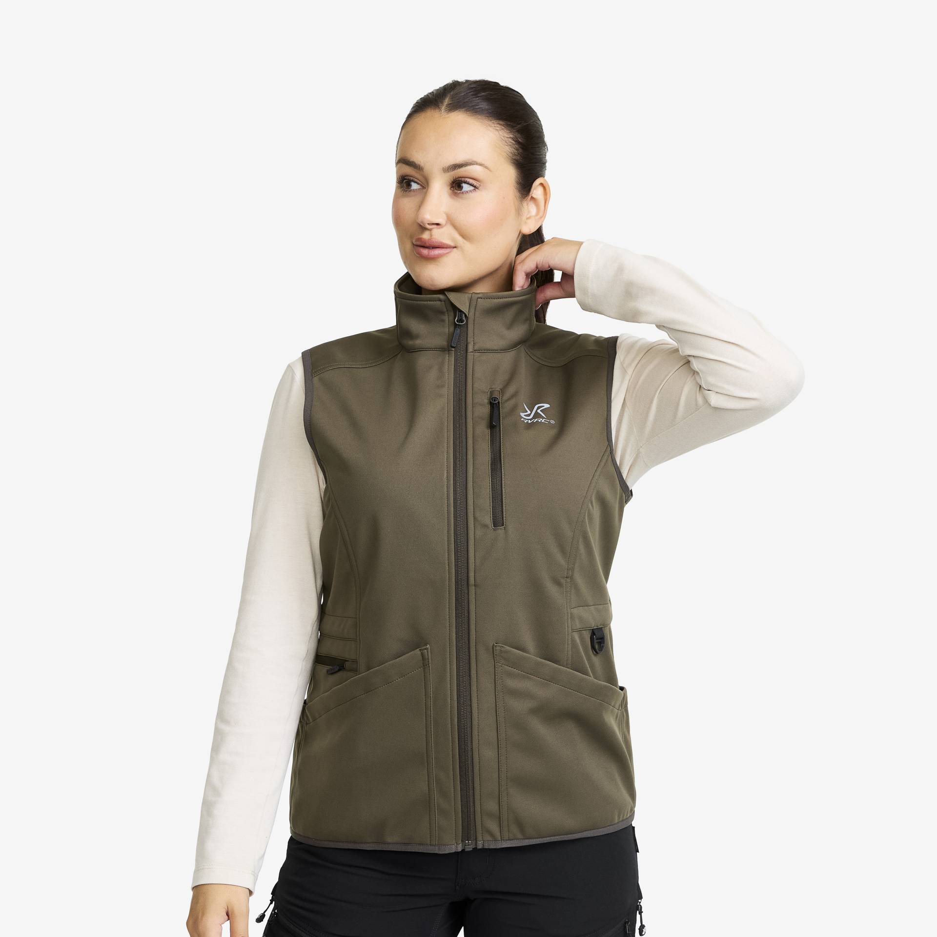 Responder Softshell Vest Damen Light Moss Gray, Größe:XS - Westen von RevolutionRace