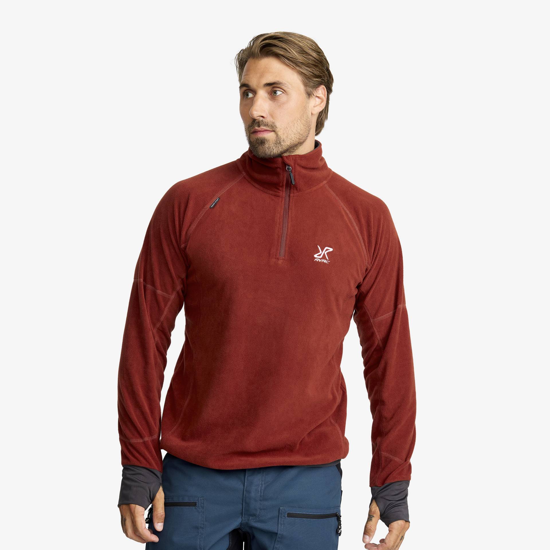 Trekker Fleece Herren Fired Brick, Größe:L - von RevolutionRace