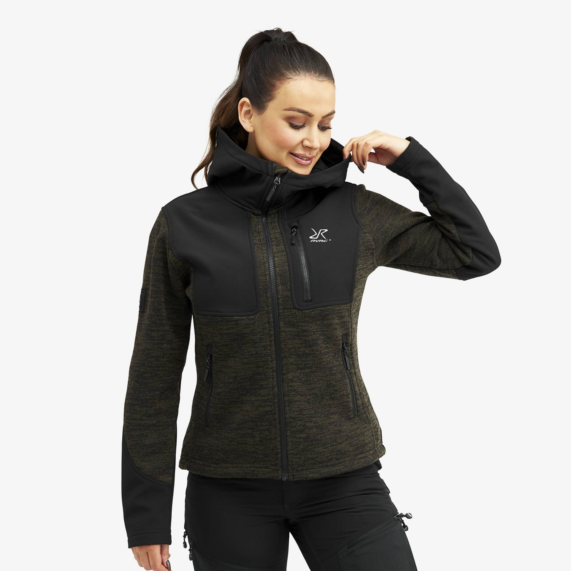 Wander Pro Wool Hoodie Damen Dark Olive, Größe:L - Damen > Oberteile > Hoodies Wander Pro Wool Hoodie Damen Dark Olive, Größe:L - Damen > Oberteile > Hoodies von RevolutionRace