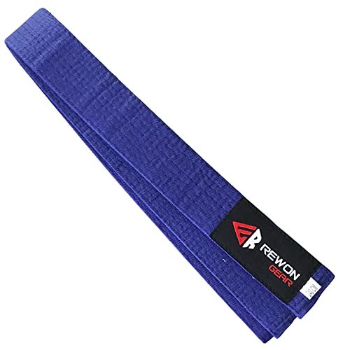 Rewon Gear Karate-Kampfsport- und Taekwondo-Gürtel (Blau, 5 / 300cm) von Rewon Gear