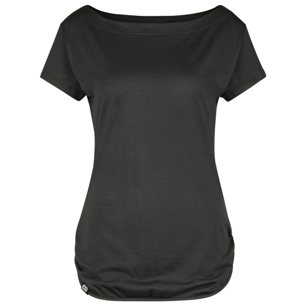 Rewoolution - Women's T-Shirt S/S Skin - Merinounterwäsche Gr S grau/schwarz;rosa von Rewoolution