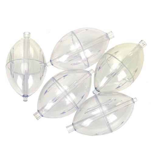 Reykentu 5 STK. Fischen Clear Float Buoy Slip Strike Indicator Oval Float Spin Bubble Float Angelsport Outdoor Zubehörteile von Reykentu