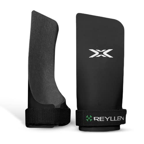 Reyllen® Merlin X4 Gymnastikgriffe, Fingerlose Handgriffe, Stärkungsmittel Crossfit Grips - Griffhilfen Kraftsport & Gewichtheben - X-Groß von Reyllen