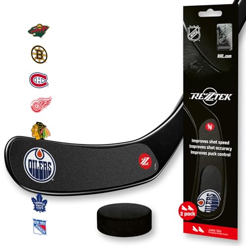 Rezztek NHL Edition Klingengriff Junior – Alternative zum Hockeyschlägerband – Leistungsstarker Griff für Hockeyschlägerkellen (Schwarz, Edmonton Oilers) von Rezztek