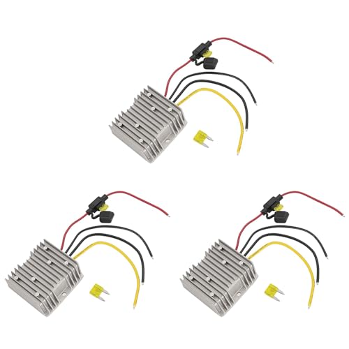 Rfeeuubft 3X Golf Cart Konverter 48V 36V zu 12V Konverter 12V 20A 240W Konverter Spannungsregler für Golf Cart Club Auto von Rfeeuubft