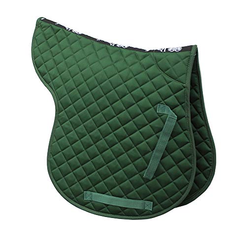 Rhinegold 0 Cotton Quilted Numnah-Cob-Green, grün von Rhinegold