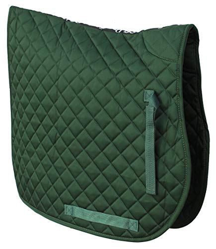 Rhinegold 0 Cotton Quilted Saddle Cloth-Cob-Green Schabracke, grün von Rhinegold