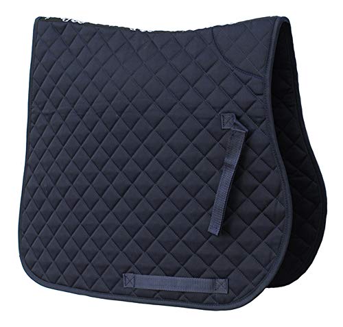 Rhinegold 0 Cotton Quilted Saddle Cloth-Full-Navy Schabracke, Volle Größe von Rhinegold