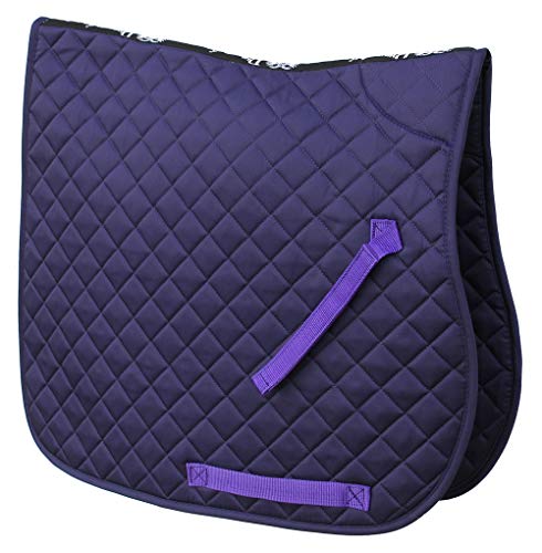 Rhinegold 0 Cotton Quilted Saddle Cloth-Full-Purple Schabracke, violett, Volle Größe von Rhinegold