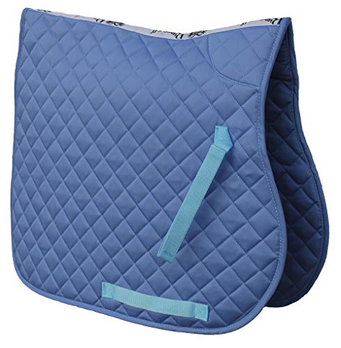 Rhinegold 0 Cotton Quilted Saddle Cloth-Pony-Sky Blue Schabracke, himmelblau von Rhinegold