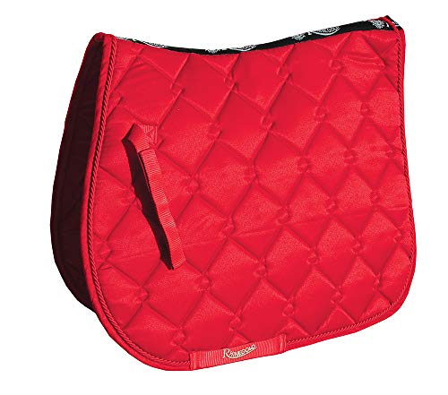 Rhinegold 0 Elite Diamond Saddle Pad-Full-Red Schabracke, rot, Volle Größe von Rhinegold