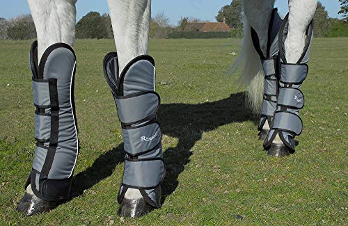 Rhinegold 0 Elite Full Length Travel Boots-Pony-Silver/Black Reisestiefel, Silber/schwarz Rhinegold 0 Elite Full Length Travel Boots-Pony-Silver/Black Reisestiefel, Silber/schwarz von Rhinegold