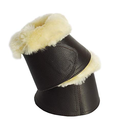 Rhinegold 0 Leather Sheepskin Trim Over-Reach Boot-S-BRN/Nat Hufglocken, Braun/Natur, S Rhinegold 0 Leather Sheepskin Trim Over-Reach Boot-S-BRN/Nat Hufglocken, Braun/Natur, S von Rhinegold