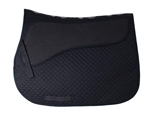 Rhinegold 0 Pressure Pad Saddle Cloth-Full-Black Schabracke, Schwarz, Volle Größe von Rhinegold