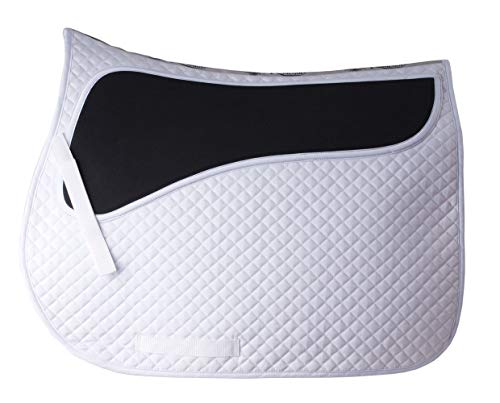 Rhinegold 0 Pressure Pad Saddle Cloth-Full-White Schabracke, weiß, Volle Größe von Rhinegold