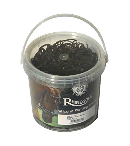 Rhinegold 0 Silicone Plaiting Bands & Tub-Brown Flechtbänder, braun, Einheitsgröße von Rhinegold