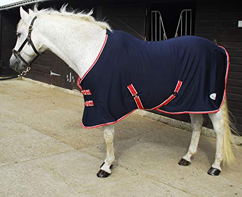 Rhinegold 0 Smart-Tec Stretch Jersey Multi Purpose Fleece Rug Tech-Teppich, Navy, 1,7 m von Rhinegold