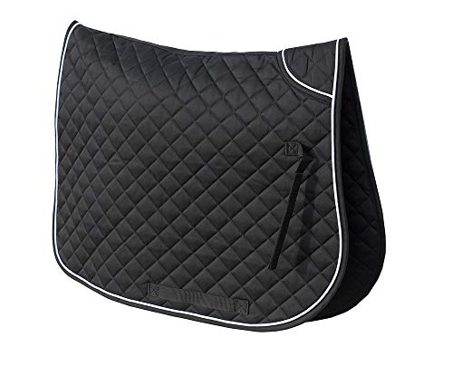 Rhinegold 0 Twin Bound Saddle Cloth-Cob-Black Schabracke, Schwarz von Rhinegold