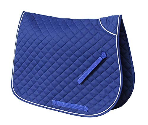 Rhinegold 0 Twin Bound Saddle Cloth-Full-Royal Blue Schabracke, königsblau, Volle Größe von Rhinegold
