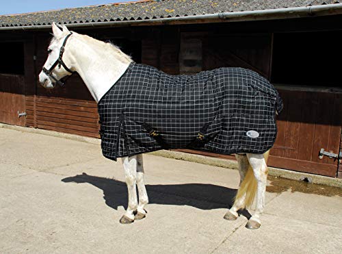 Rhinegold 0 Vegas Quilted Stable Rug-Heavy Winter Weight 350gsm Fill Steppdecke, Schwarz, 2,1 m von Rhinegold