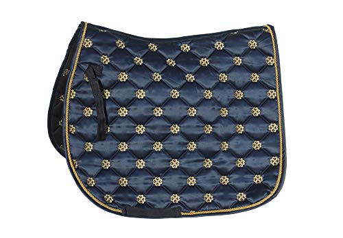 Rhinegold 415-F-NAVY Lucky Clover Satinschabracke, Navy, Volle Größe von Rhinegold