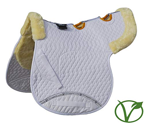 Rhinegold 453-c-wh/Nat Luxe Pelz belüftete Numnah, Weiß/Natur, Cob Rhinegold 453-c-wh/Nat Luxe Pelz belüftete Numnah, Weiß/Natur, Cob von Rhinegold