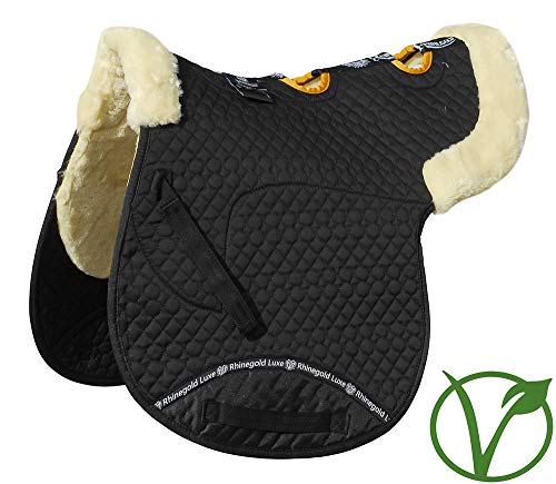 Rhinegold 453-p-bk/Nat Luxe Pelz belüftete Numnah, Schwarz/Natur, Pony Rhinegold 453-p-bk/Nat Luxe Pelz belüftete Numnah, Schwarz/Natur, Pony von Rhinegold