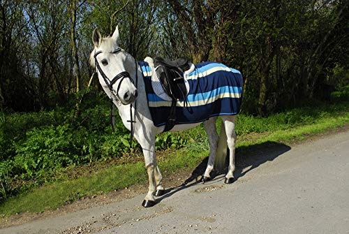 Rhinegold 628-C-TURQ Fleece-Teppich 3/4-Rutscher in Türkis, Cob Rhinegold 628-C-TURQ Fleece-Teppich 3/4-Rutscher in Türkis, Cob von Rhinegold