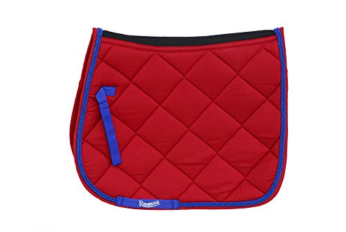 Rhinegold Carnival Belüftete Sattelauflage, Unisex, 416-F-RED, rot, Volle Größe Rhinegold Carnival Belüftete Sattelauflage, Unisex, 416-F-RED, rot, Volle Größe von Rhinegold