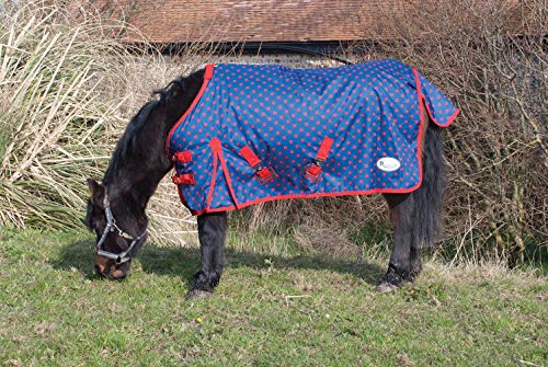 Rhinegold Dottie Fohlen Torrent Outdoor Rug, leicht, ohne Füllung, 0, Navy/Red Spot, 4'3" Rhinegold Dottie Fohlen Torrent Outdoor Rug, leicht, ohne Füllung, 0, Navy/Red Spot, 4'3" von Rhinegold