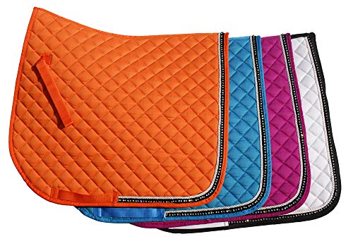 Rhinegold 0 Elite Diamante Trim Saddle Cloth-Full-Raspberry Schabracke, Himbeere, Volle Größe Rhinegold 0 Elite Diamante Trim Saddle Cloth-Full-Raspberry Schabracke, Himbeere, Volle Größe von Rhinegold