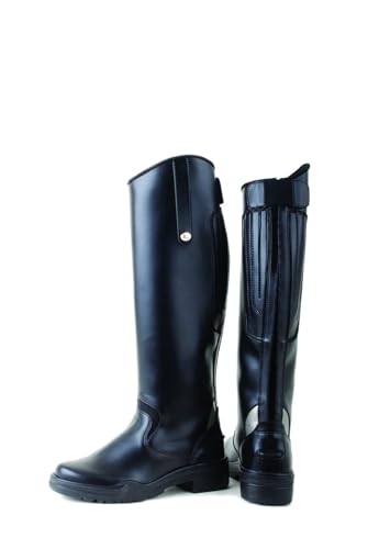 Rhinegold Nebraska Synthetic Long Horse Riding Boot with Reflective Features and Stretch Calf Langstiefel, Synthetik, Größe 40, Schwarz Rhinegold Nebraska Synthetic Long Horse Riding Boot with Reflective Features and Stretch Calf Langstiefel, Synthetik, Größe 40, Schwarz von Rhinegold