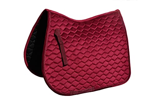 Rhinegold Velvet Hexagon GP Schabracke Pony-Bordeaux von Rhinegold