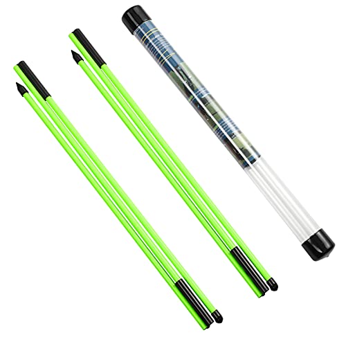 Rhino Valley Golf Alignment Sticks Richtungsanzeige, 2 Stück Klappbar Golfübungsstangen mit Durchsichtigem Aufbewahrungsrohr, Tragbar Golf Ausrichtungsstab zum Zielen Putten Trainer, Grün Rhino Valley Golf Alignment Sticks Richtungsanzeige, 2 Stück Klappbar Golfübungsstangen mit Durchsichtigem Aufbewahrungsrohr, Tragbar Golf Ausrichtungsstab zum Zielen Putten Trainer, Grün von Rhino Valley