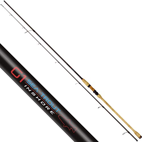Rhino Premium Meeresrute Inshore Sea Trout G1 Angelrute Meeres-und Küstenangeln erstklassige Spinnrute, Schwarz, 2,74 m Rhino Premium Meeresrute Inshore Sea Trout G1 Angelrute Meeres-und Küstenangeln erstklassige Spinnrute, Schwarz, 2,74 m von Rhino