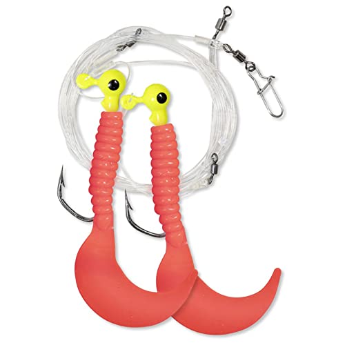 Rhino Premium Pilk Assist Multi Rig Vorfach mit Angelhaken für sofortigen Einsatz monofile Angelschnur Meeres-Angelzubehör, rot, 1,20 m / 20 cm Rhino Premium Pilk Assist Multi Rig Vorfach mit Angelhaken für sofortigen Einsatz monofile Angelschnur Meeres-Angelzubehör, rot, 1,20 m / 20 cm von Rhino